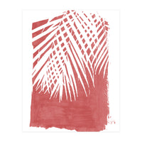 Palm Leaves On Red (Print Only)