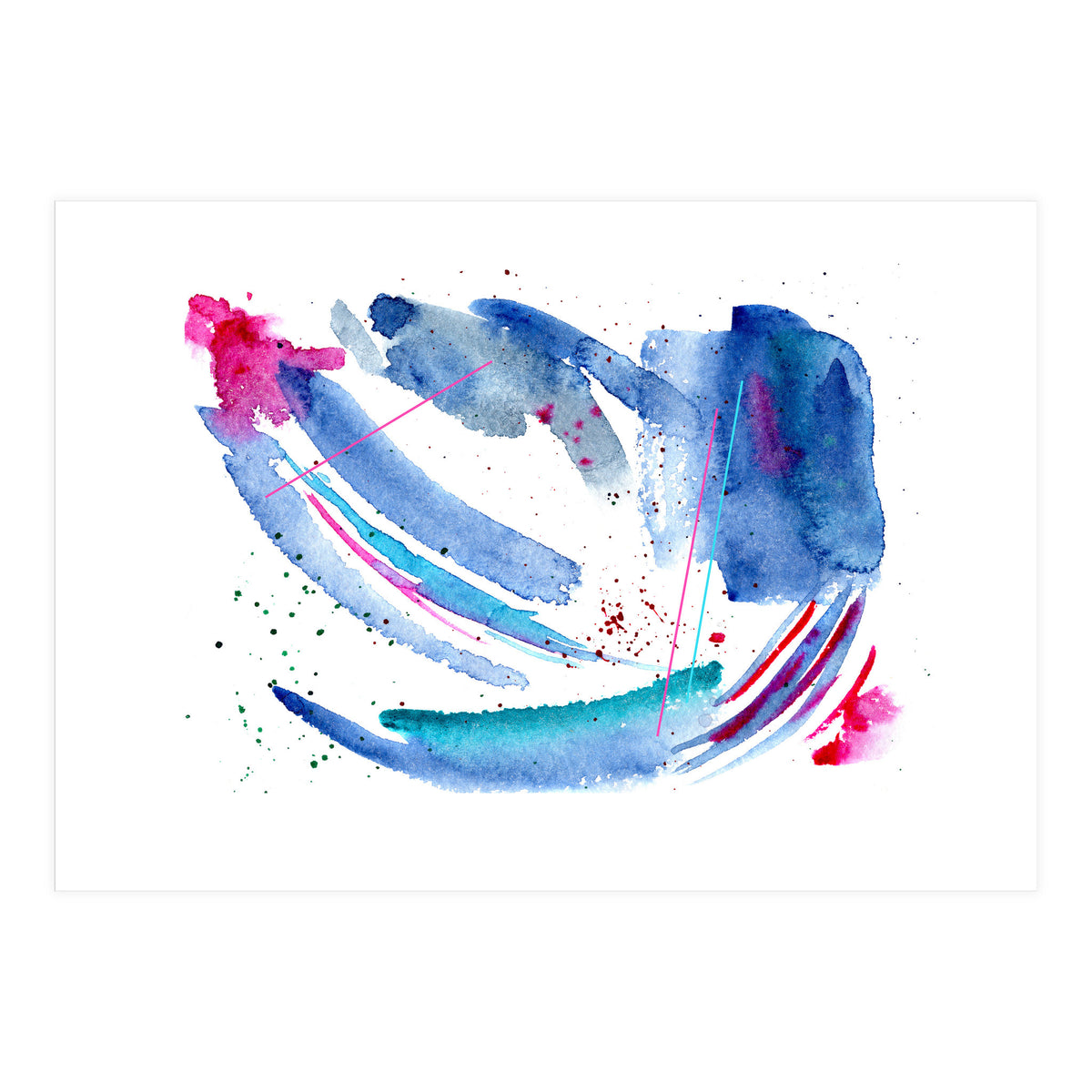 Happiness vibes || watercolor (Print Only)