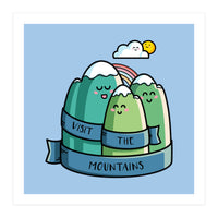 Kawaii Cute Visit the mountains (Print Only)