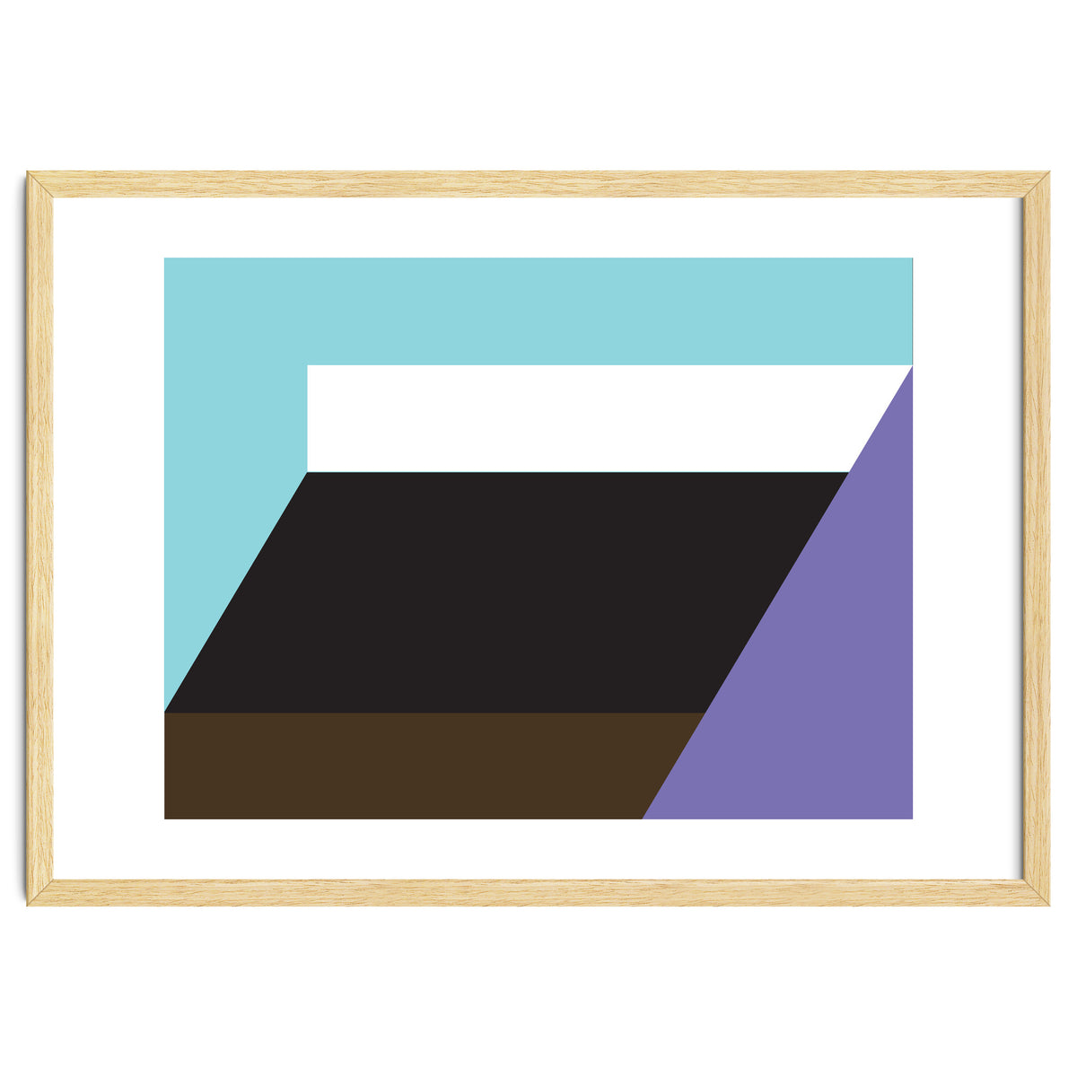 Geometric Shapes No. 34 - purple, blue & black