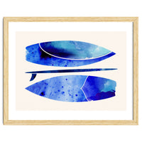 Indigo Surfboard Watercolor