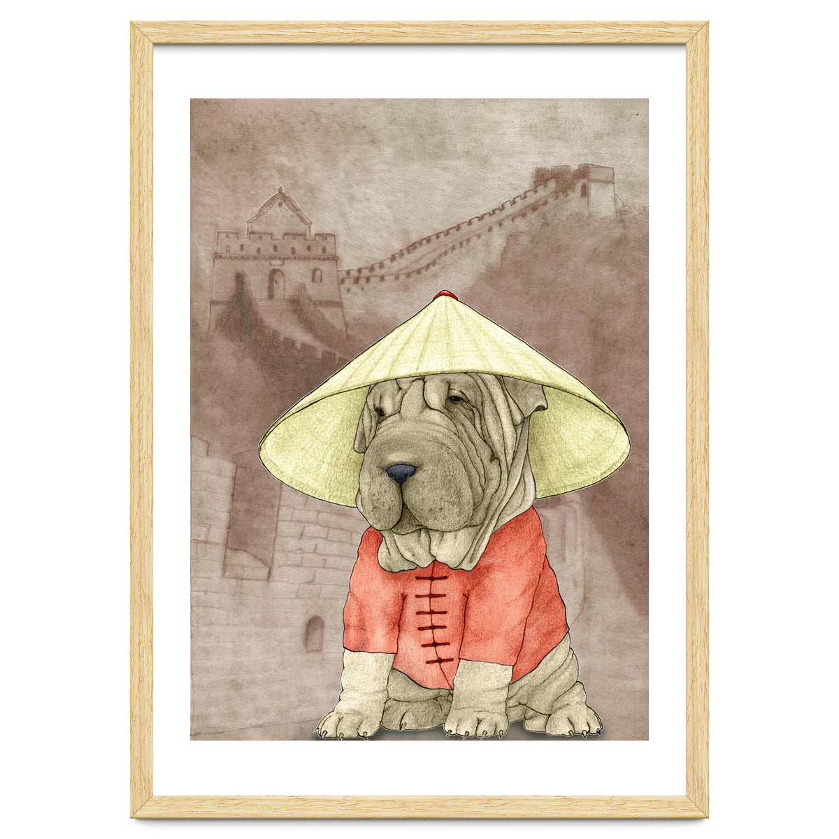 Sharpei With The Great Wall