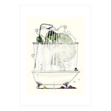 Hulk in the Shower, funny bathroom humour (Print Only) thumbnail