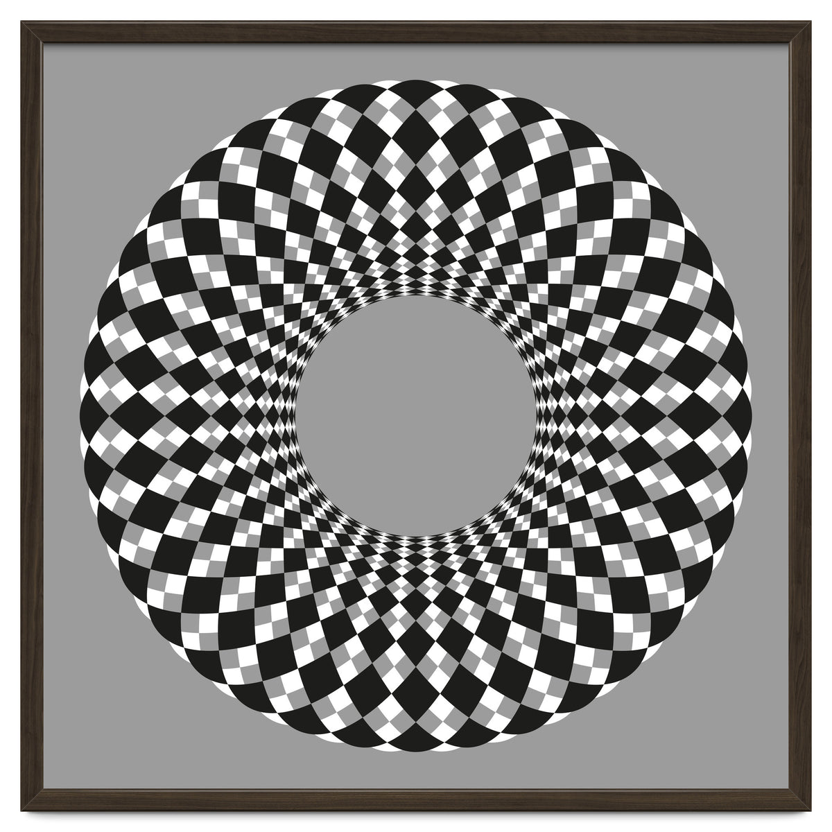 Black and white round