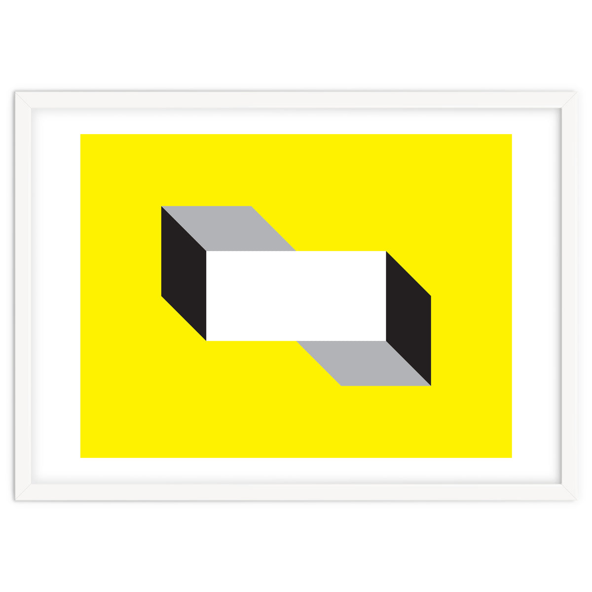 Geometric Shapes No. 50 - yellow, black & grey