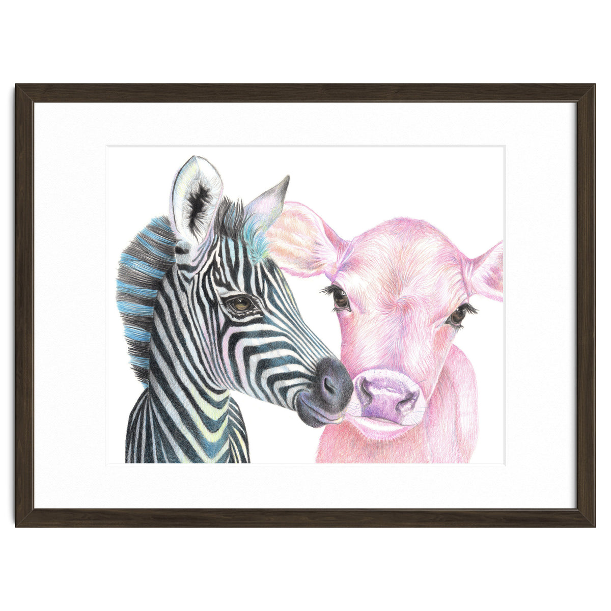 Zebra and Cow