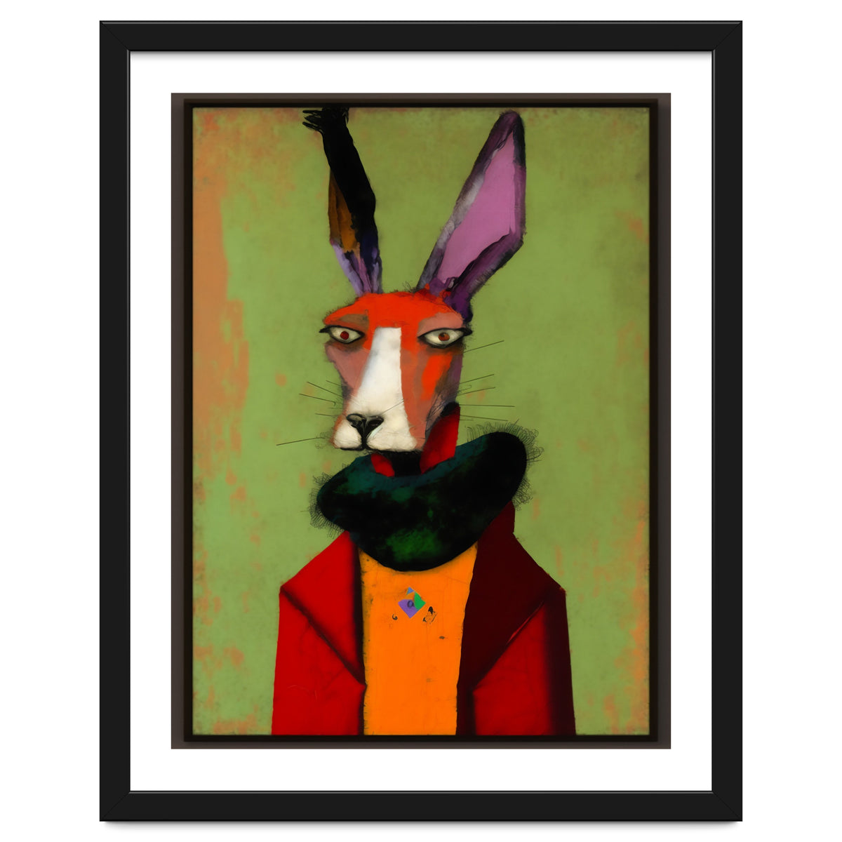 Hare In Clothes Portrait