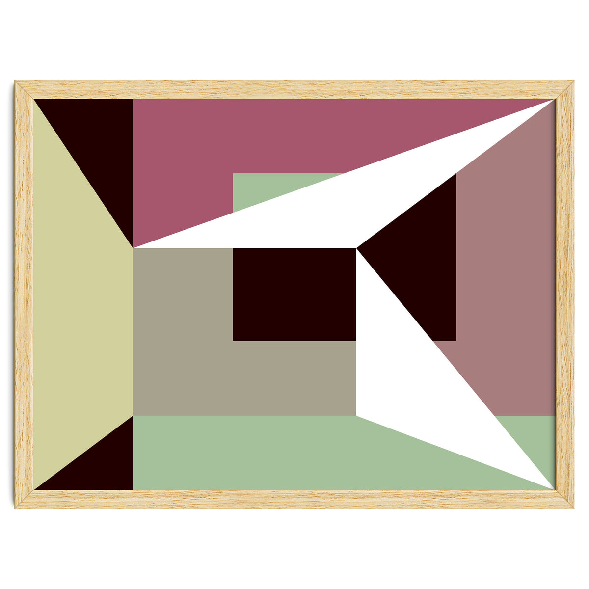 Geometric Shapes No. 26 - green & purple