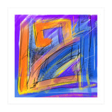 orange walking in blue (Print Only) thumbnail