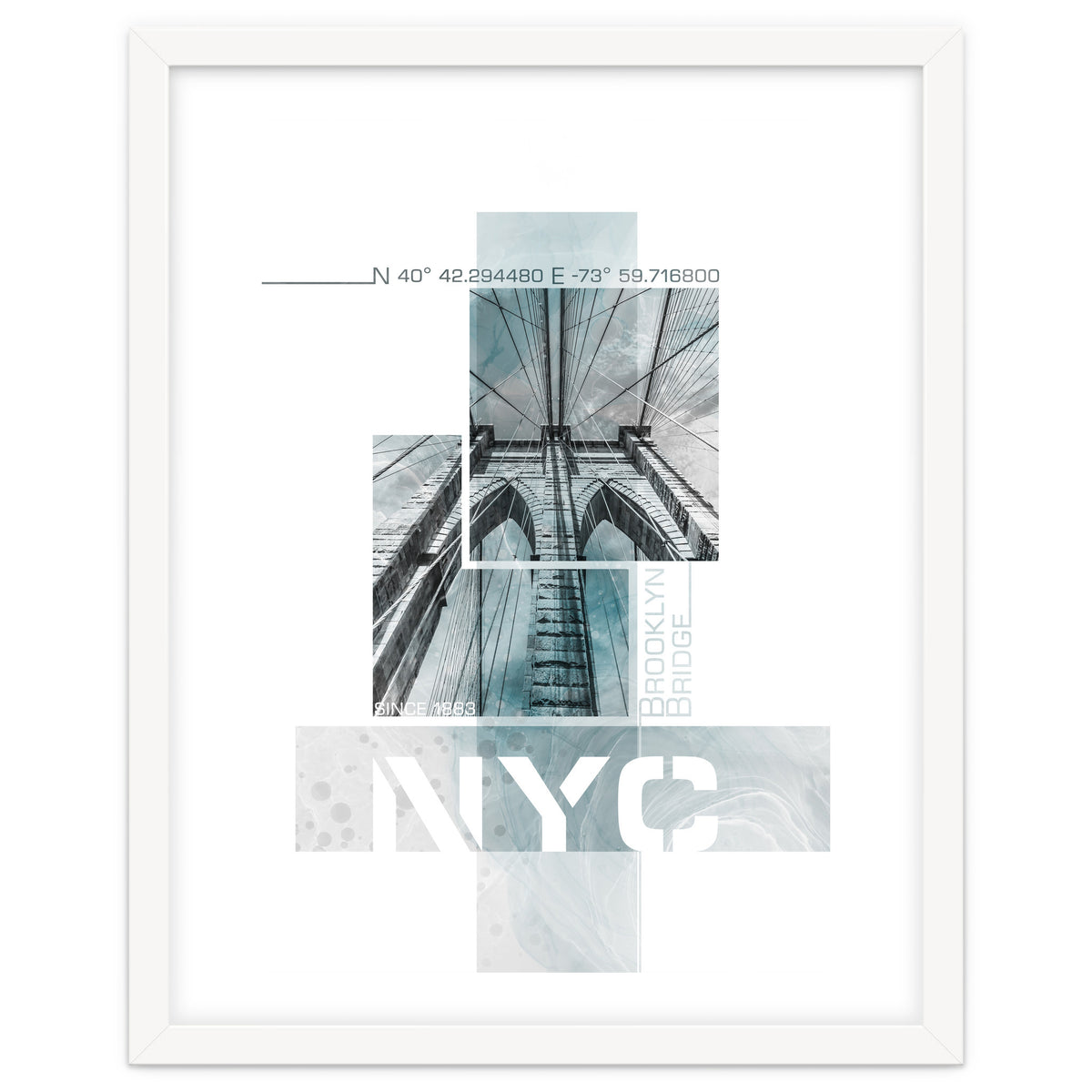 NYC Brooklyn Bridge Details | turquoise marble