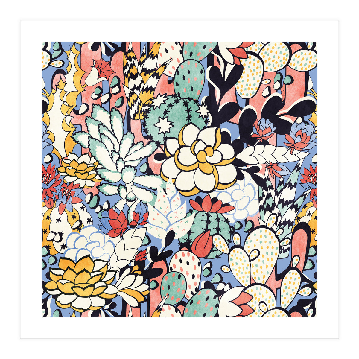 Blue Sky Succulents (Print Only)