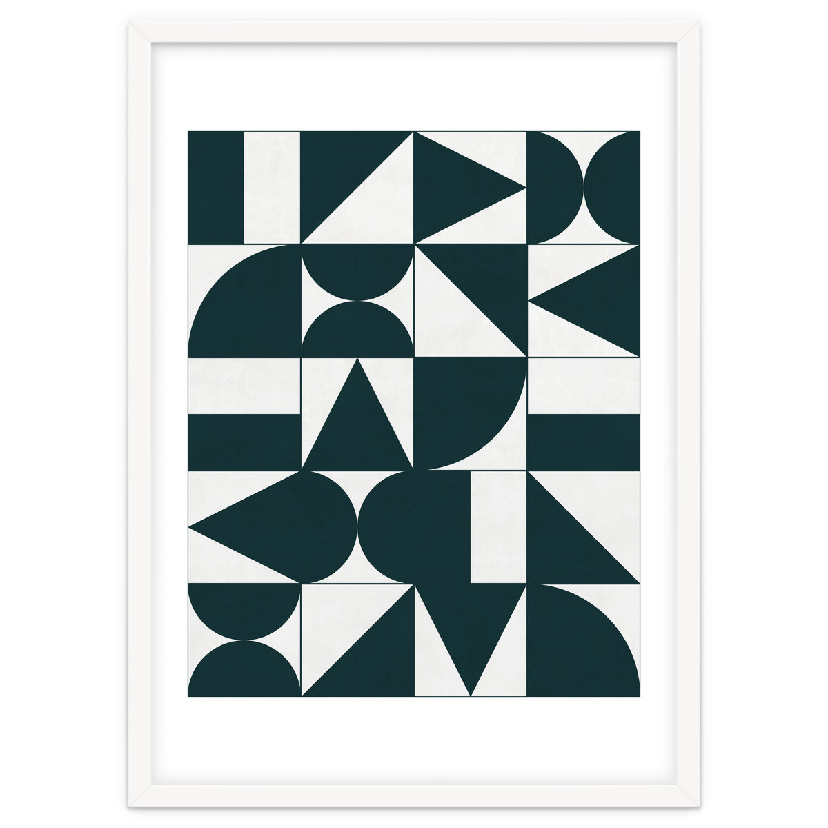 My Favorite Geometric Patterns No.17 - Green Tinted Navy Blue
