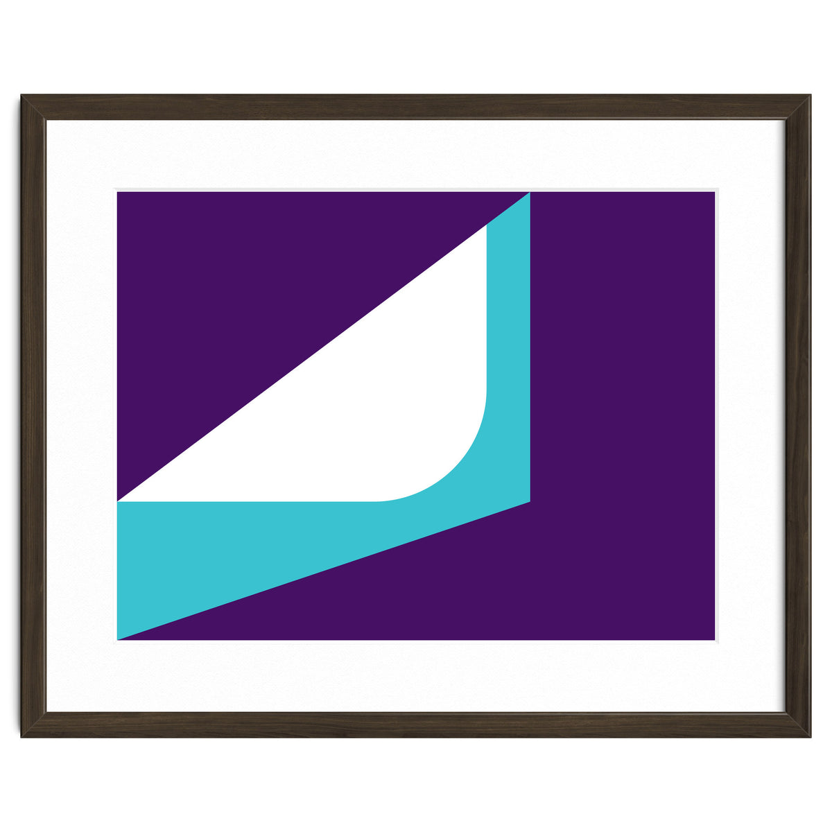 Geometric Shapes No. 22 - teal & purple