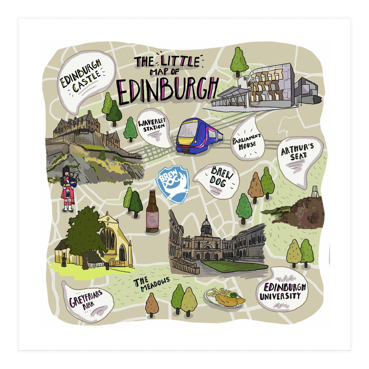 The Little Map of Edinburgh (Print Only)