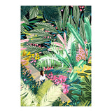 Bohemian Jungle, Tropical Botanical Nature Illustration, Forest Solo Travel Plants Painting (Print Only) thumbnail