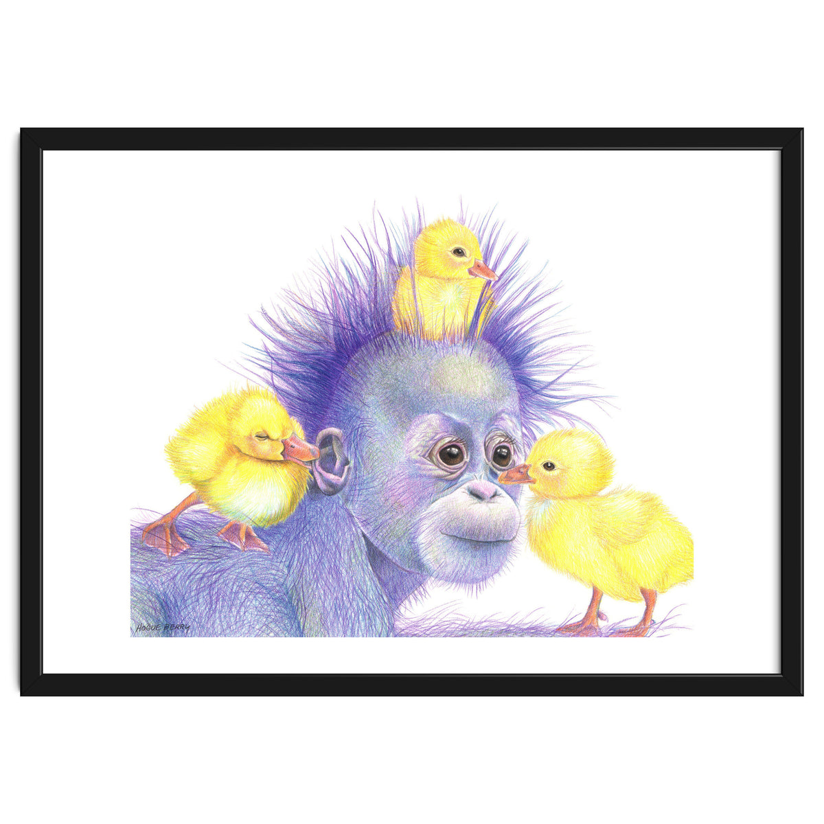 Purple Orangutan and Ducks