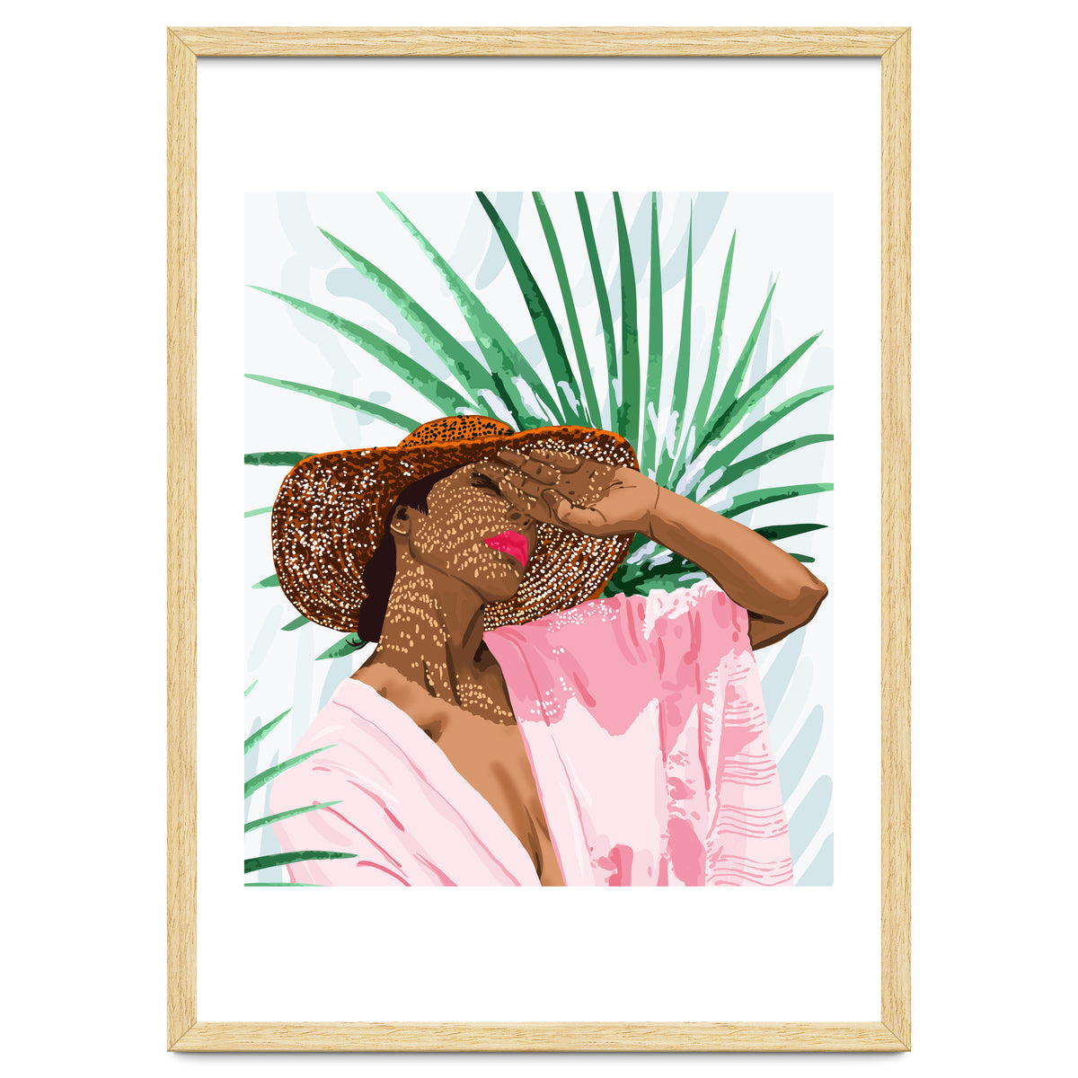 Sunshine in My Soul | Black Woman Tropical Travel | Modern Boho Palm Summer Vacation Fashion