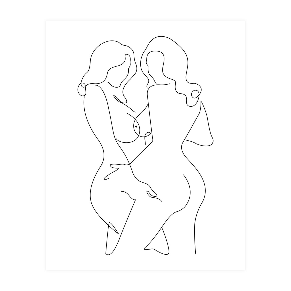 lovers nude line (Print Only)