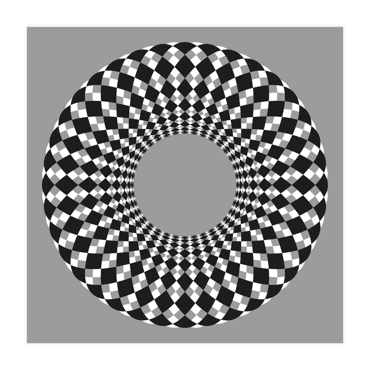 Black and white round (Print Only)
