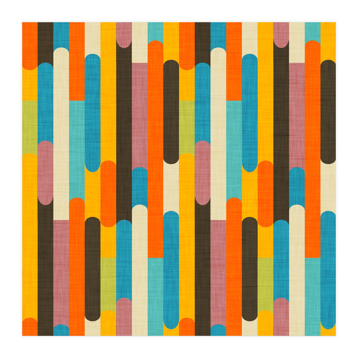 Retro Color Block Orange (Print Only)