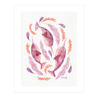 Swirling Narwhals | Pink (Print Only)