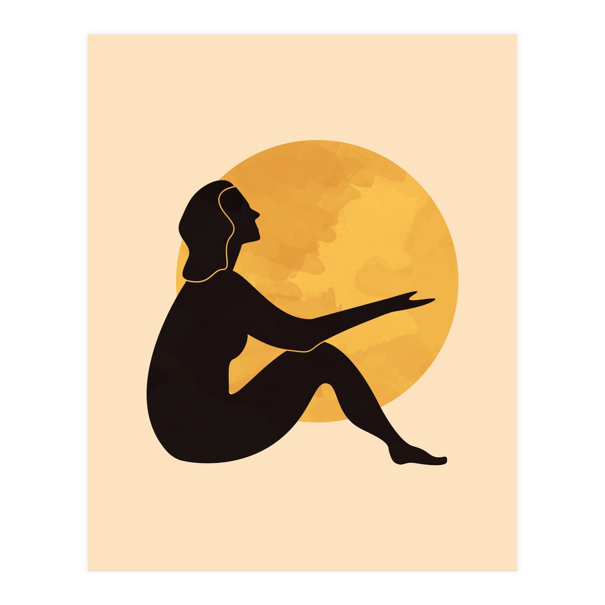 Woman And The Moon II (Print Only)