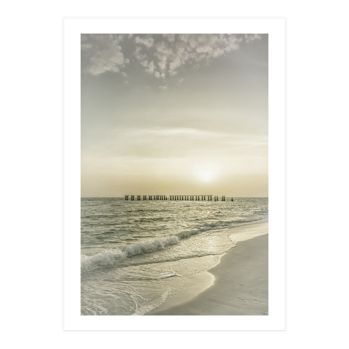 Gasparilla Island Sunset | Vintage (Print Only)