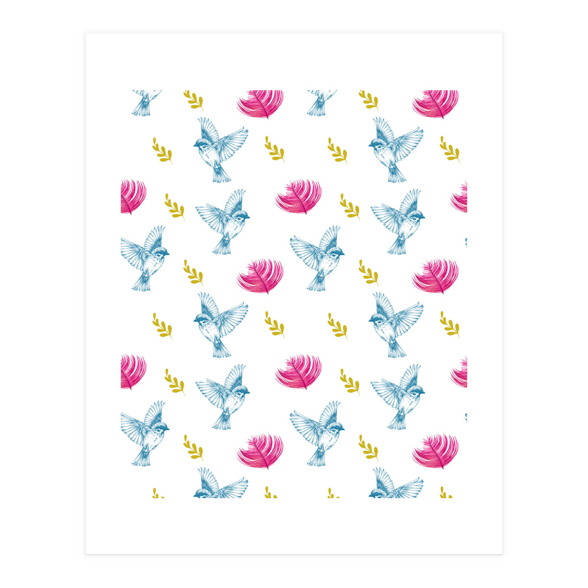 Blue Bird Pattern (Print Only)