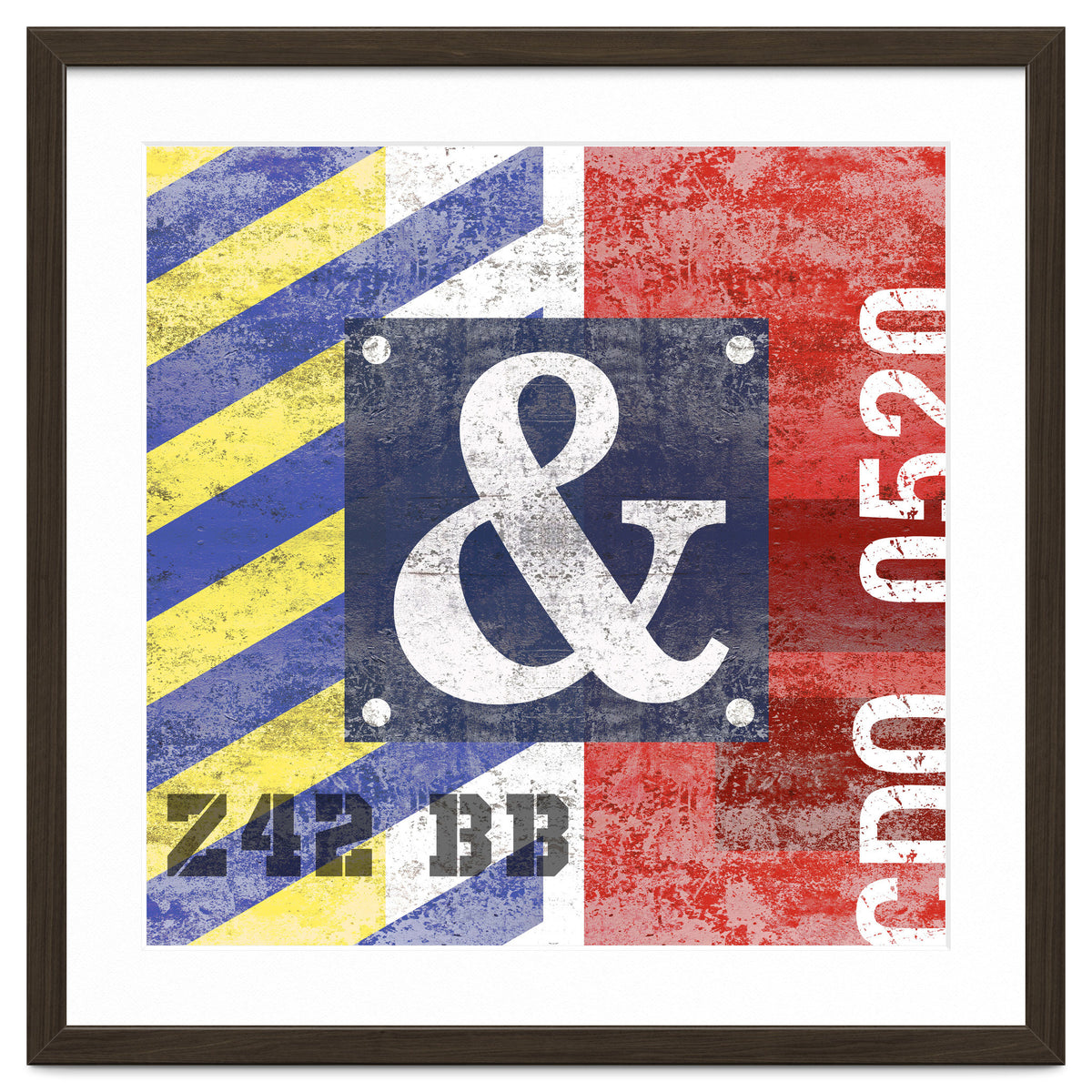 Blue Ampersand Industrial Abstract