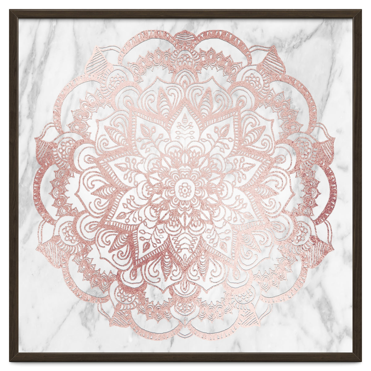 Rose Gold Mandala Star