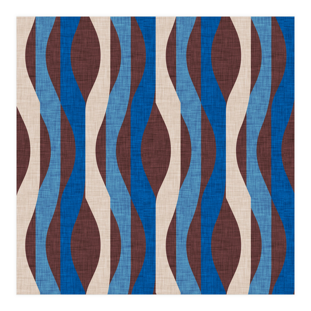 Mod Stripes Blue  (Print Only)