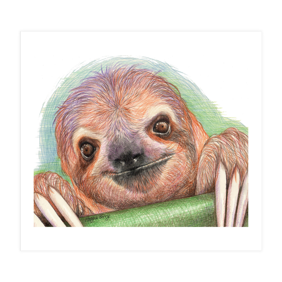 Smiling Sloth (Print Only)
