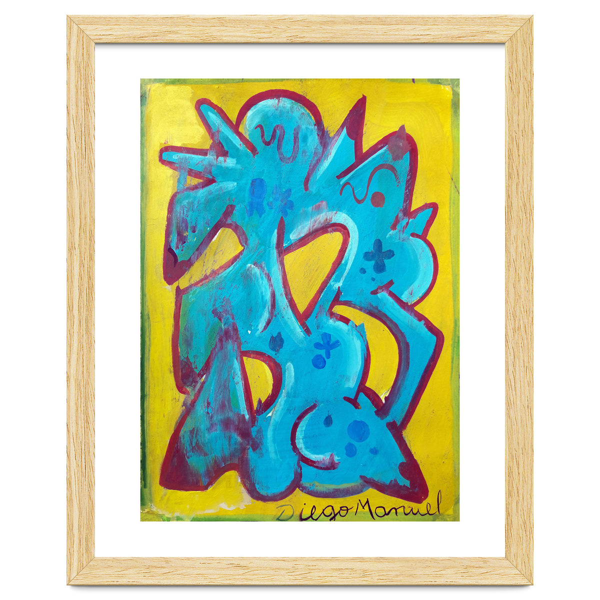 Forma Celeste Sobre Amarillo 4