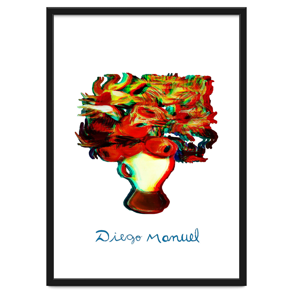 Florero Fondo Turquesa 3d