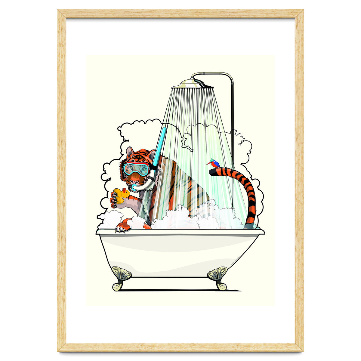 Tiger in the Bath, funny Bathroom Humour