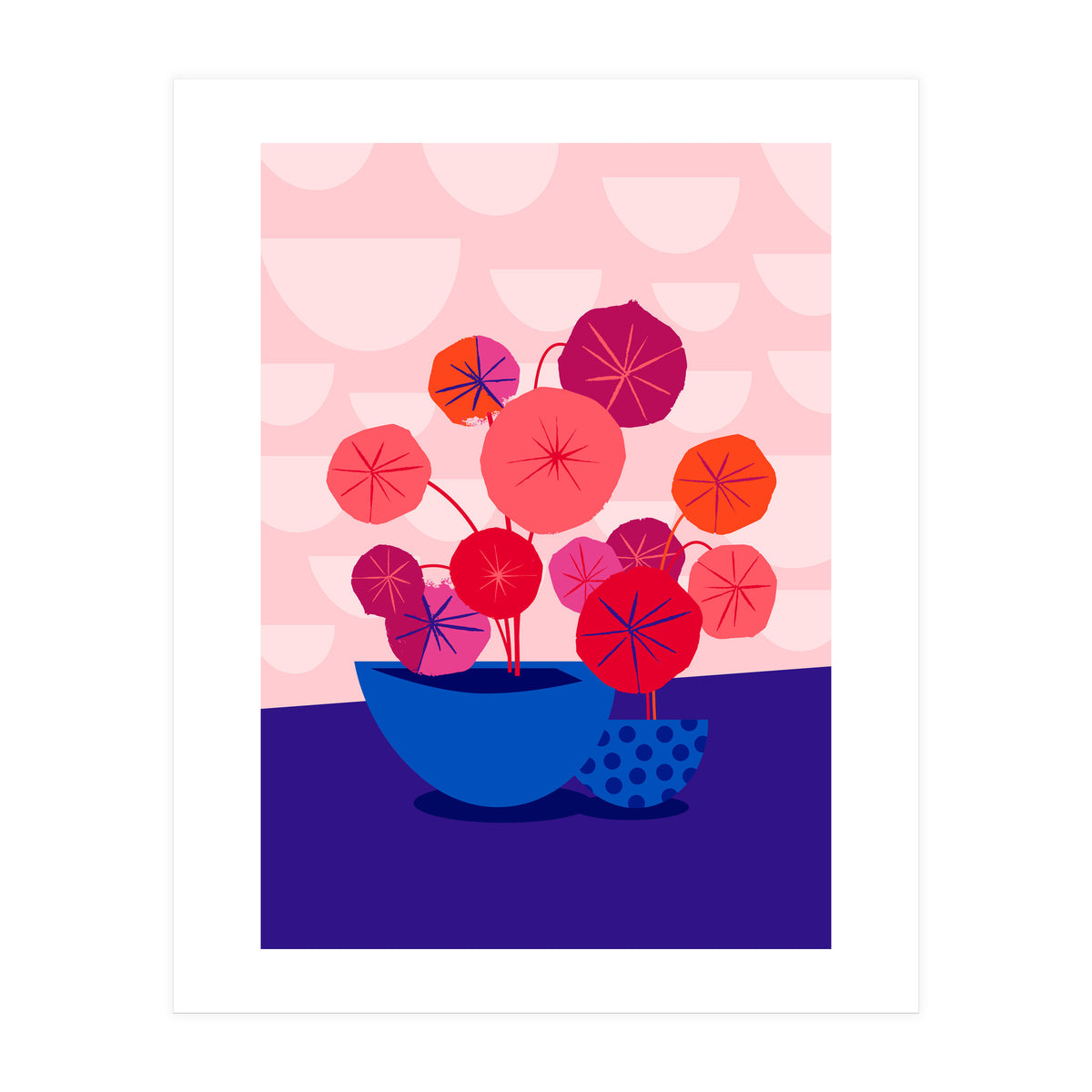 Pileas in Red and Pink (Print Only)