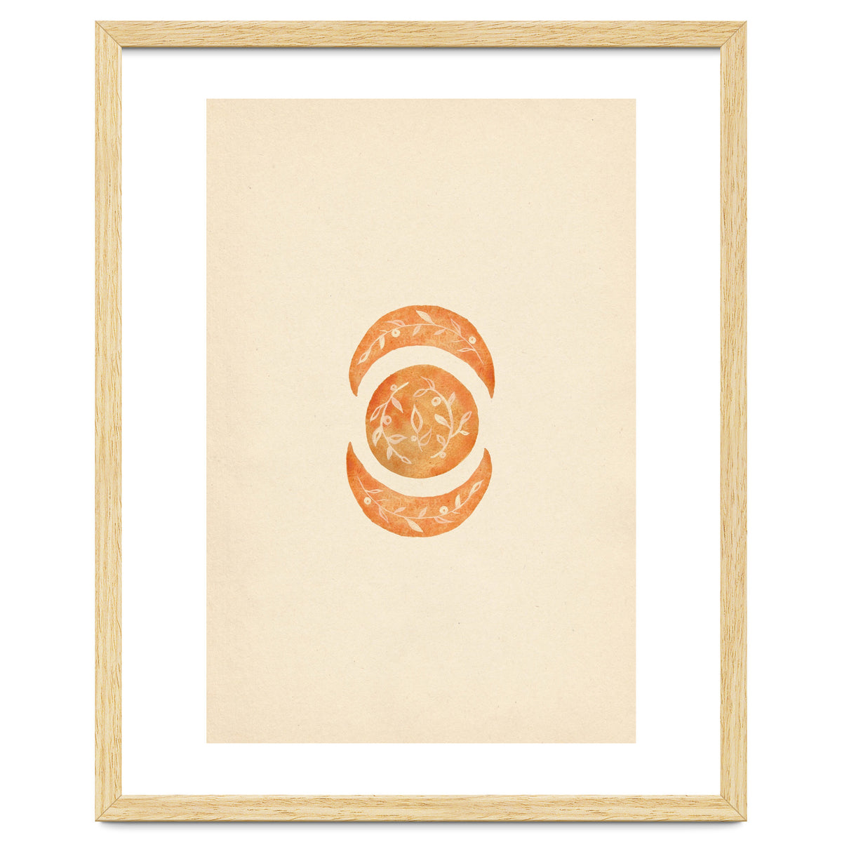 Botanical moon shapes