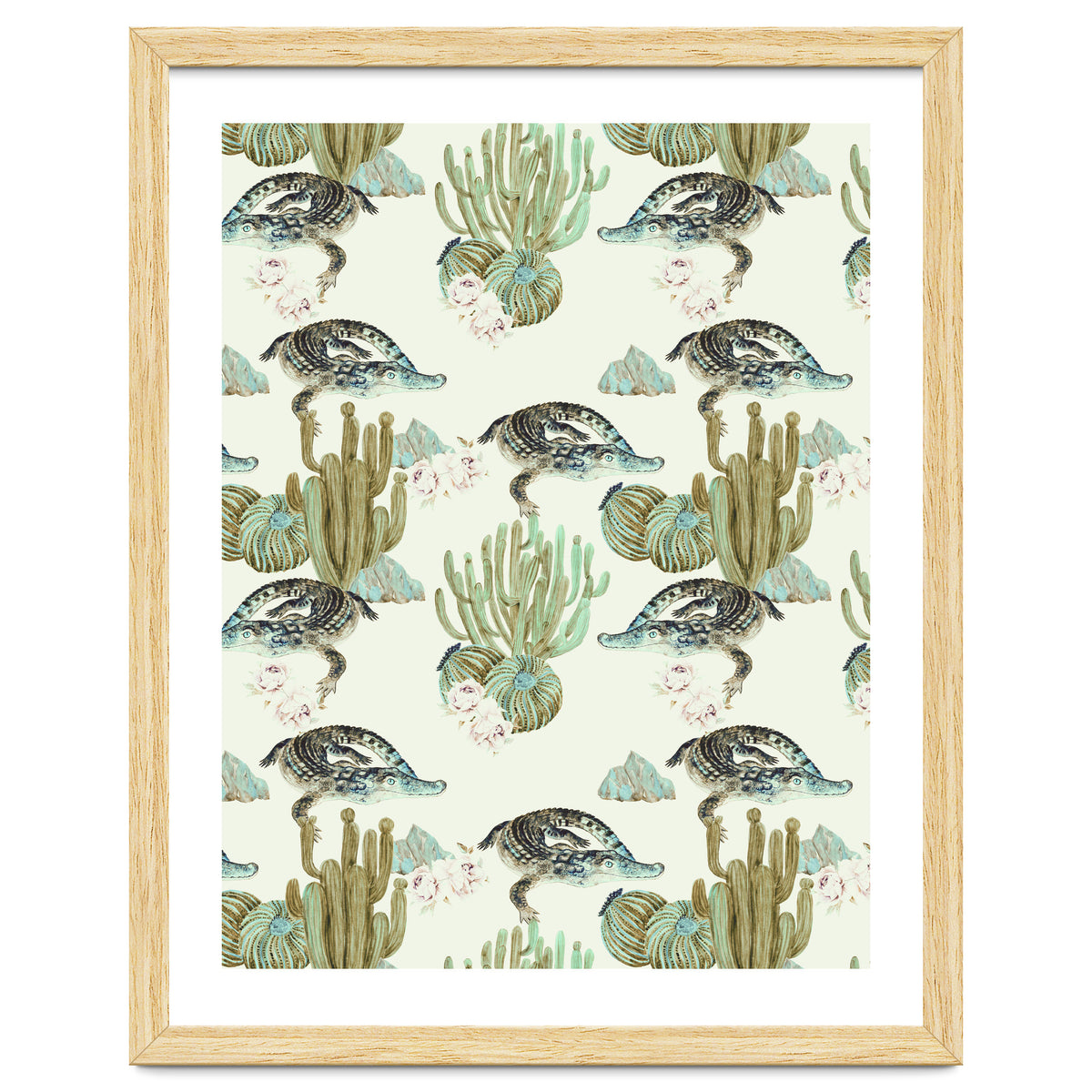 Crocodile pattern on the cactus