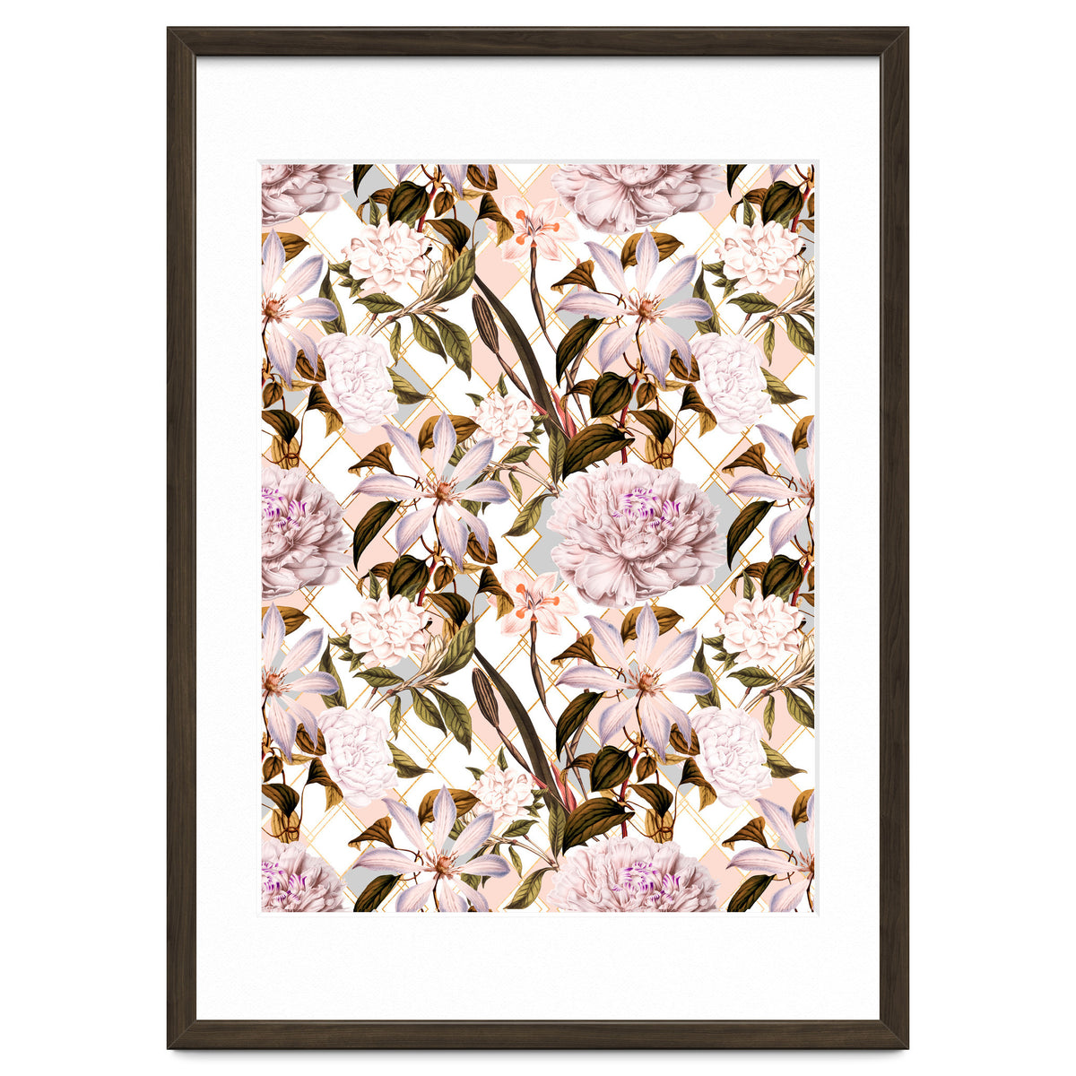 Pink flowering in geometric