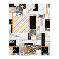 Random Pattern - Black and White Marble (Print Only)