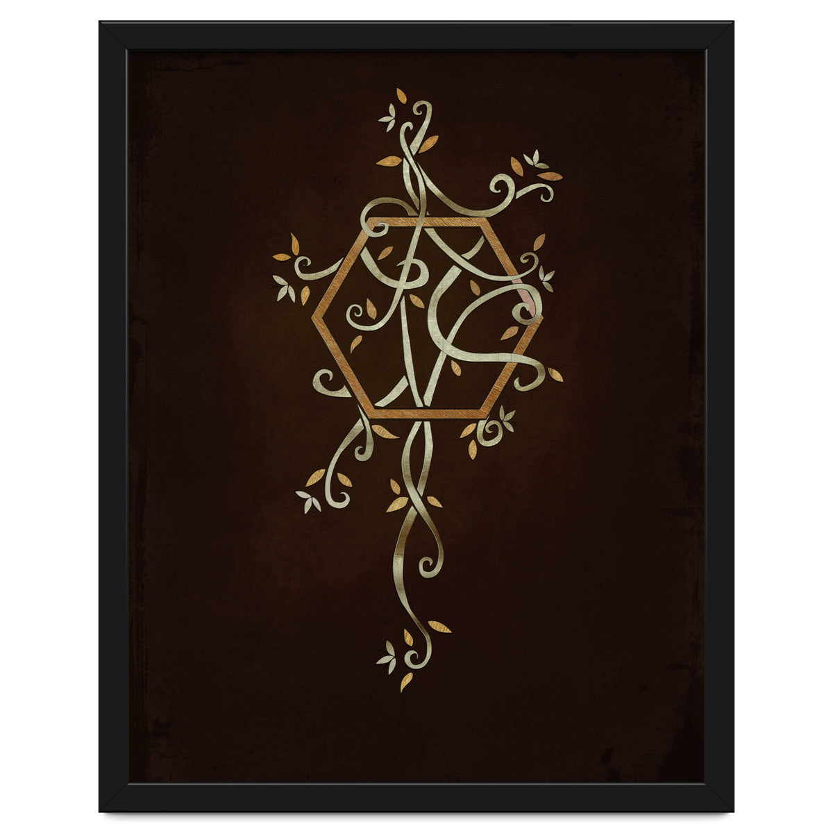 Flowering golden hexagon