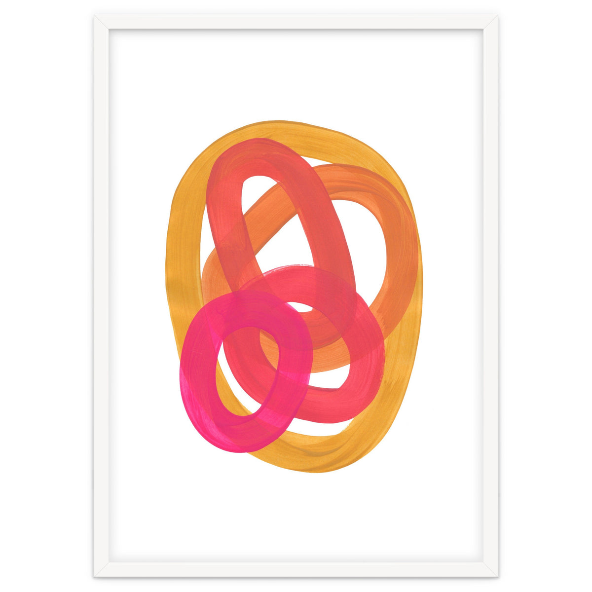 Warm Candy Colors Magenta Yellow Nesting Circles Ombre