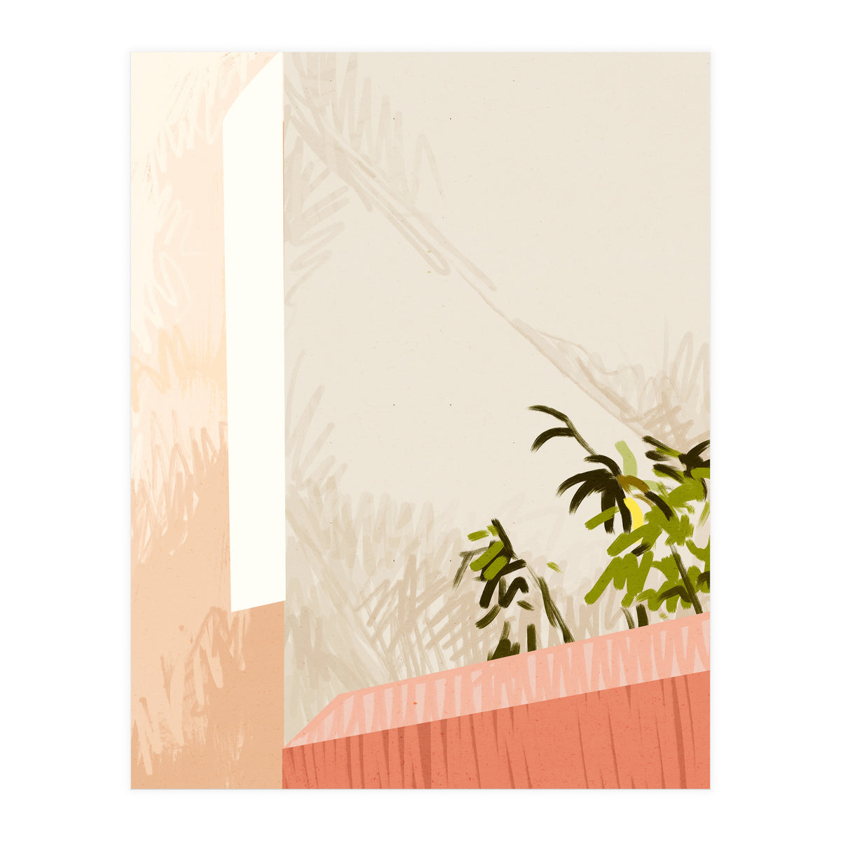 Lazy Afternoon #Abstract Digital Plants Grow (Print Only)