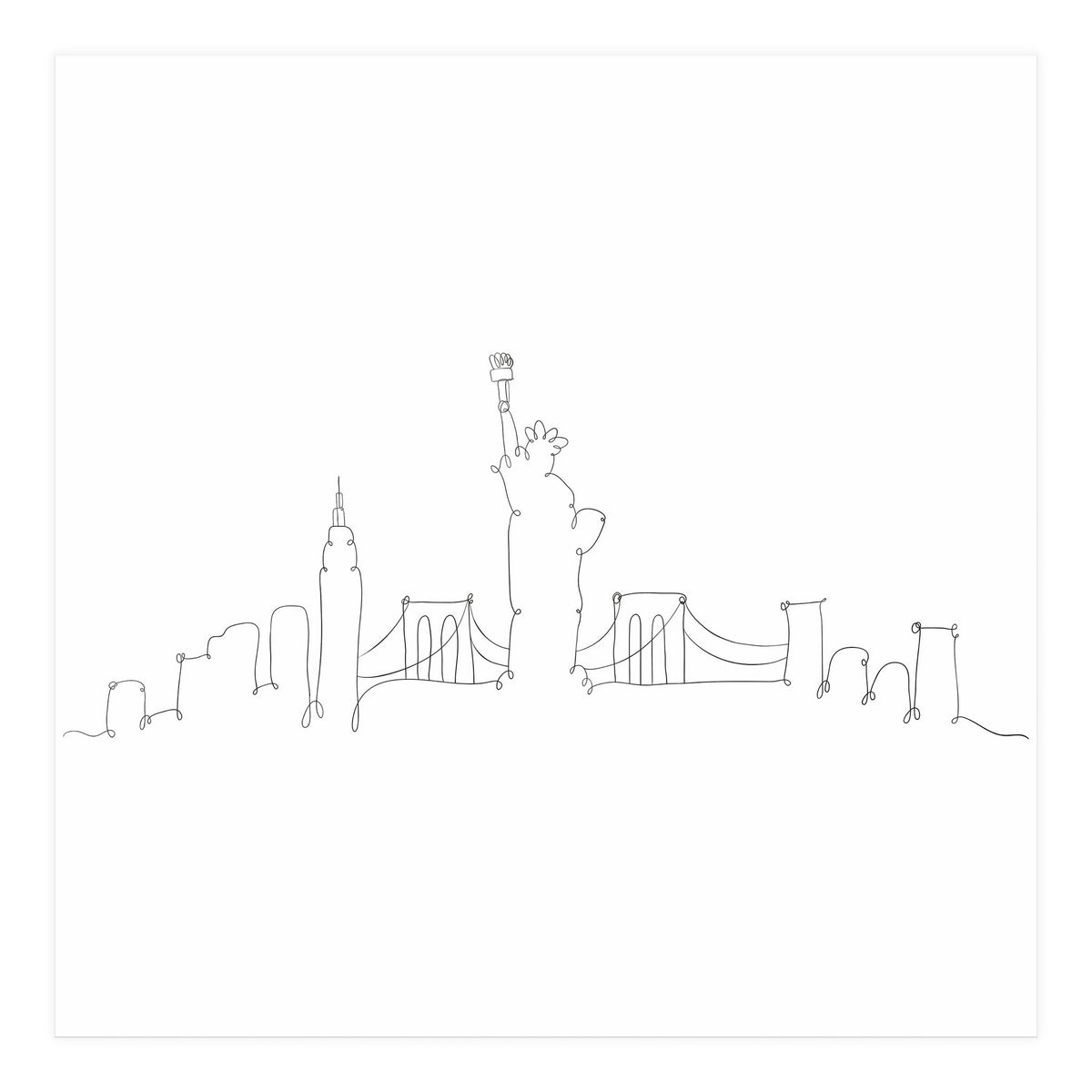 One Line Art New York (Print Only)