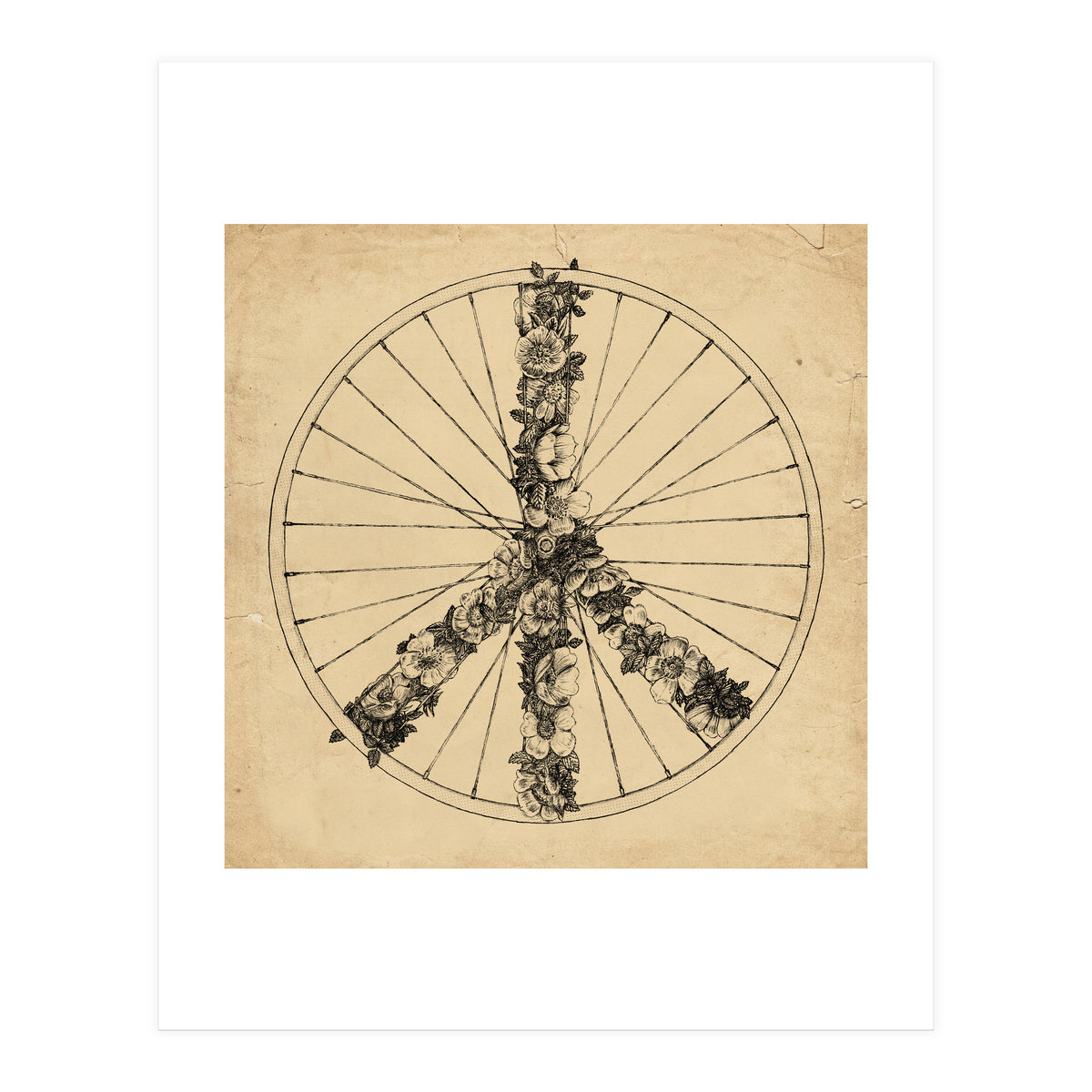 Peace And Bike Lines (Print Only)