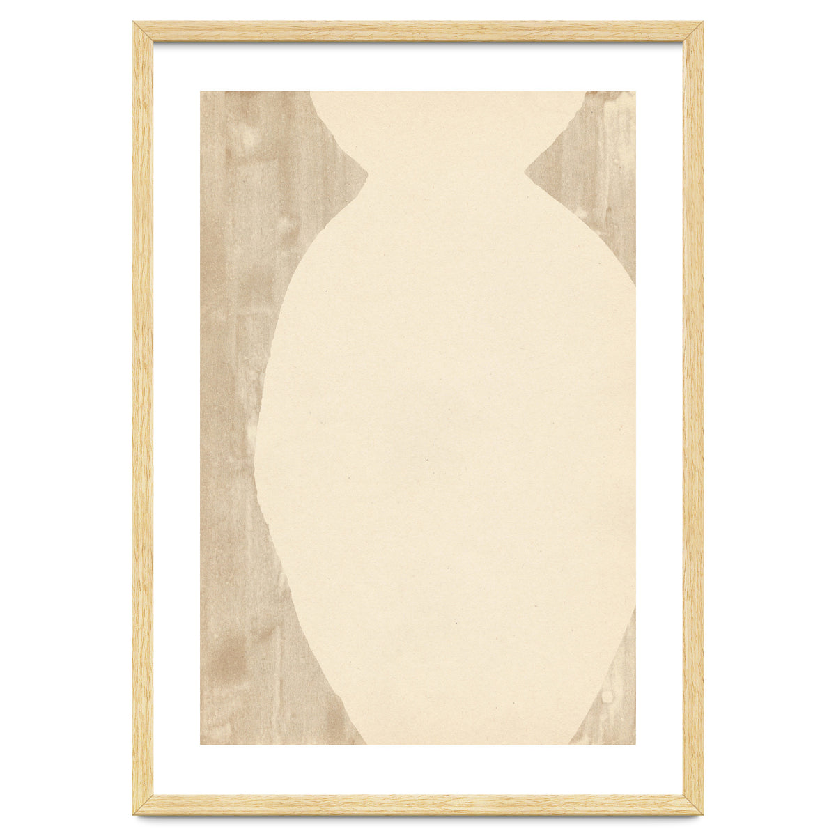 Creame tone vase silhouette