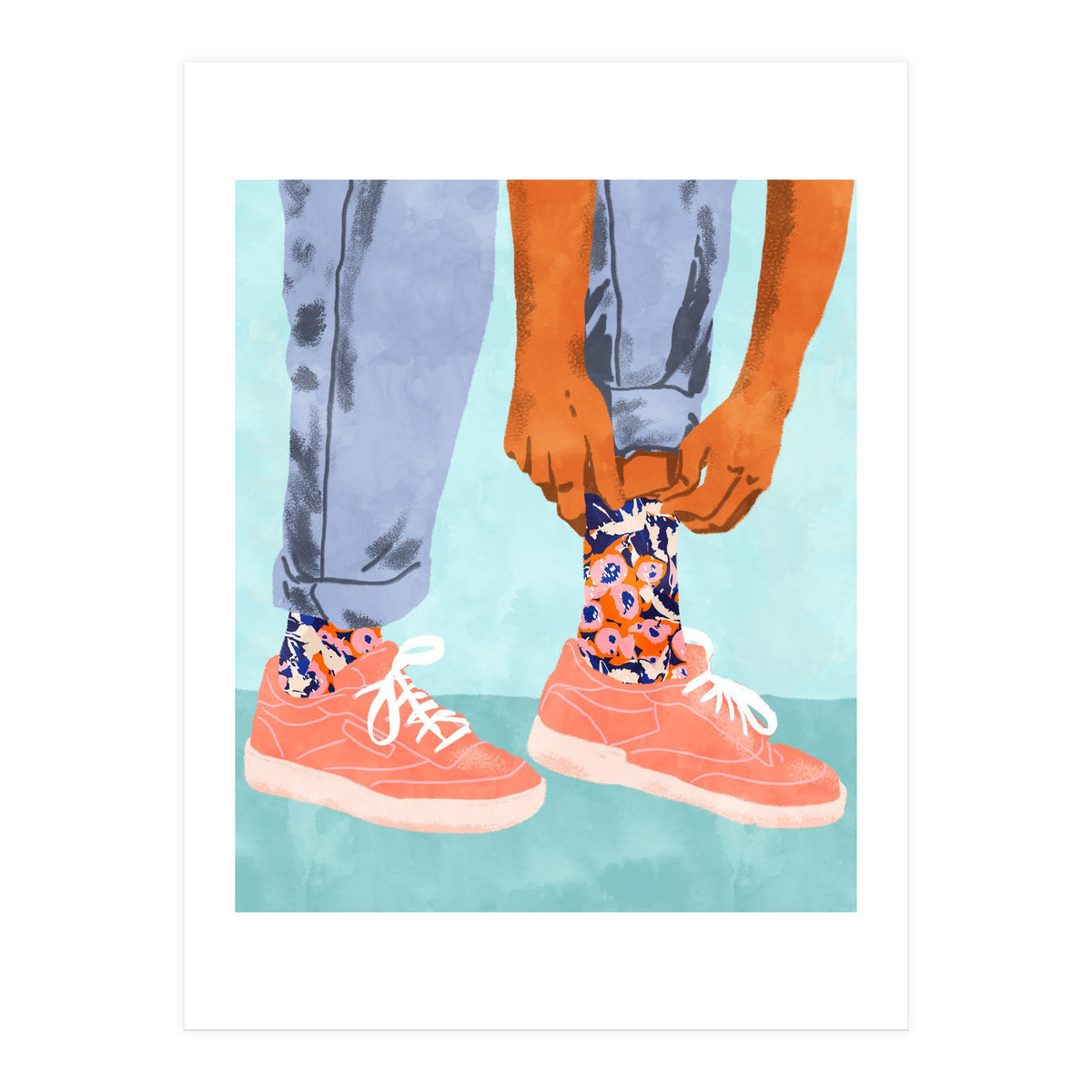 Pull Up Those Pretty Socks! | Optimism Hustle Positivity | Good Vibes Luck Po (Print Only)