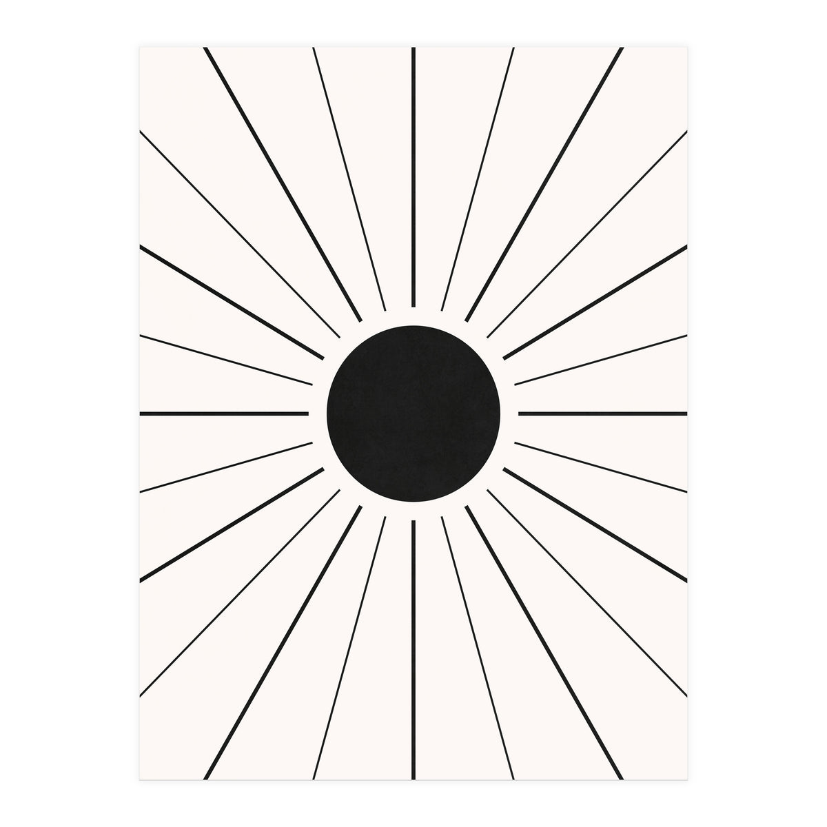 SUN IN LINES - BLACK (Print Only)