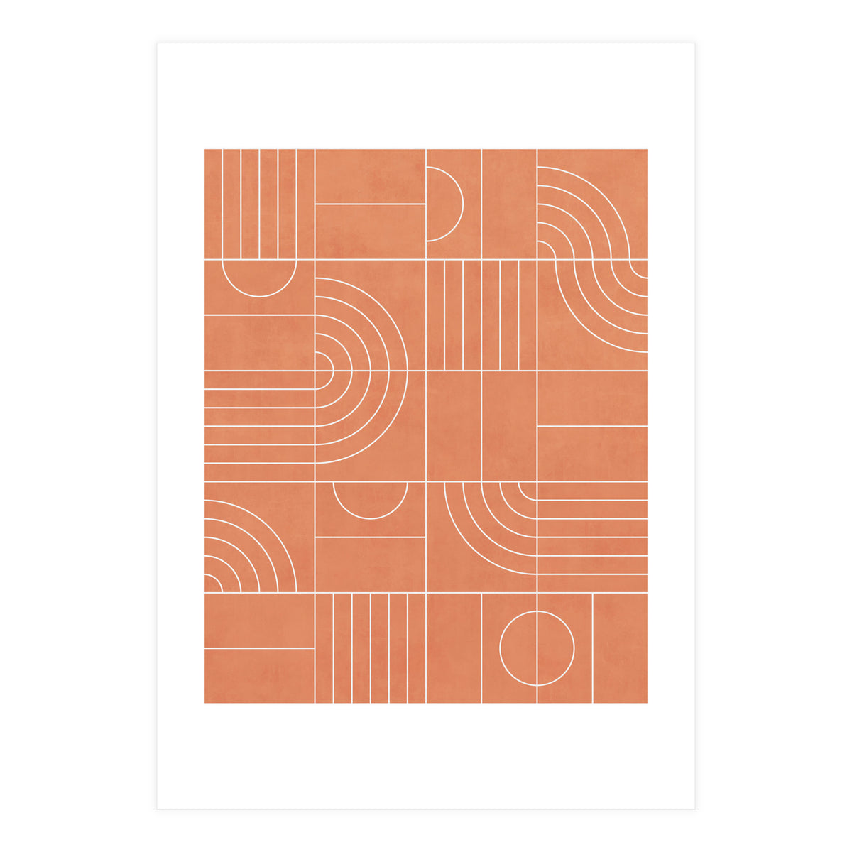 My Favorite Geometric Patterns No.23 - Coral (Print Only)