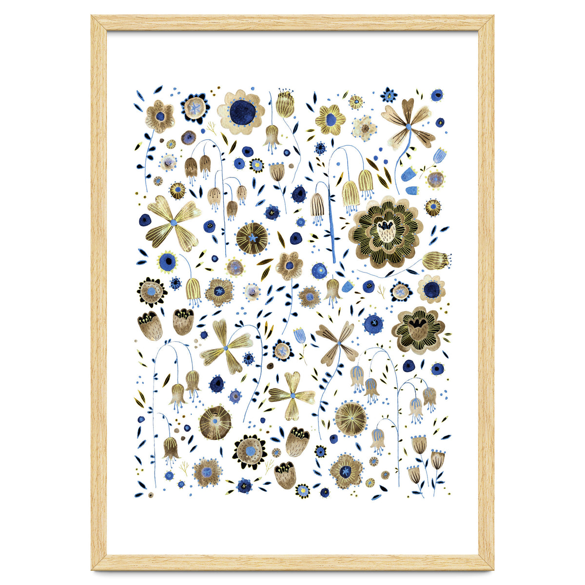 Indigo Flower Golden Mashup